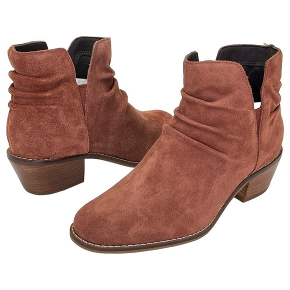 Cole Haan Alayna Mahogany Suede Leather Womens Ankle Boots Size 5M - Picture 11 of 12